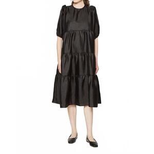 NEW CRAS lili midi dress in black